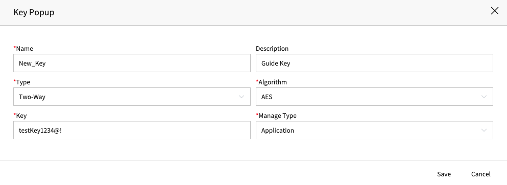 Create Application Key