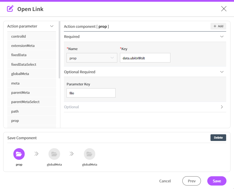 OpenLink Action Detail